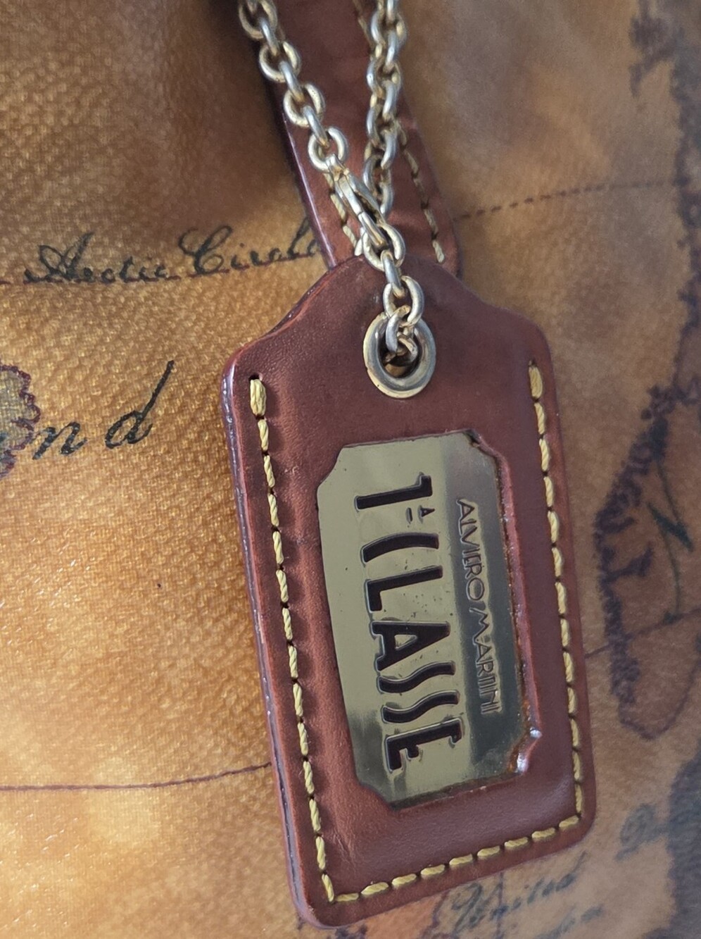 Alviero Martini 1A Classe Map Print Tote EUC - Picture 10 of 16